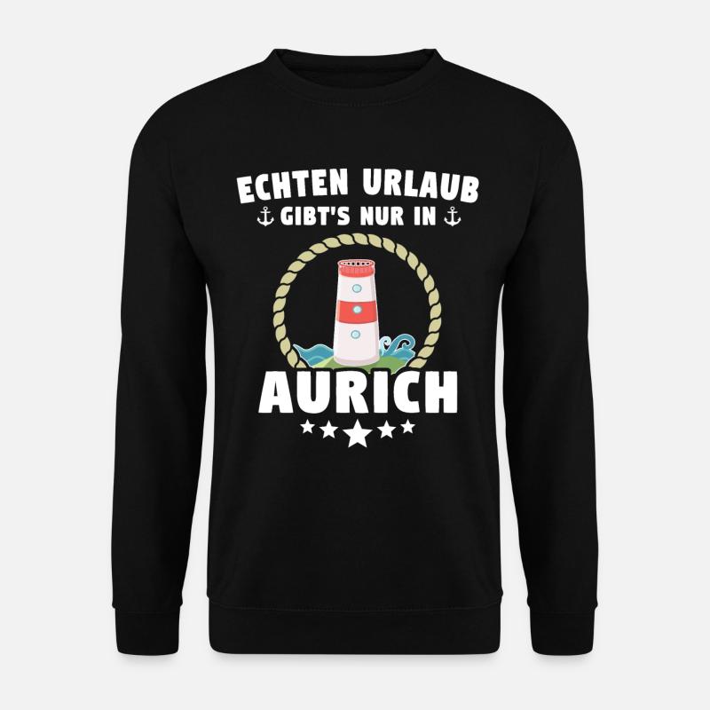 Aurich Urlaub - Unisex Pullover - Schwarz