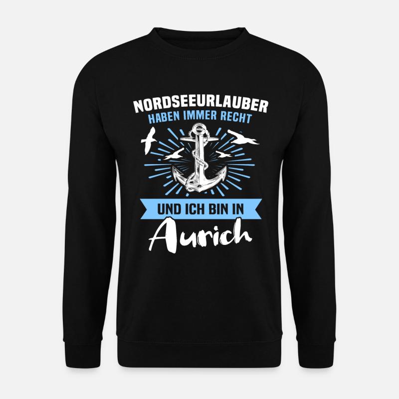 Aurich Urlaub - Unisex Pullover - Schwarz