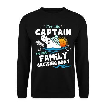 Kreuzfahrt - Unisex Pullover - Schwarz - Vorne - Alina (178cm) & Michal (187cm)
