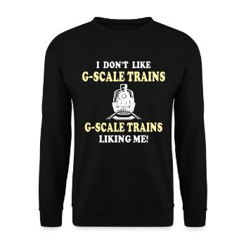 Gartenbahn Garteneisenbahn Spur G - Unisex Pullover - Schwarz - Vorne - Alina (178cm) & Michal (187cm)