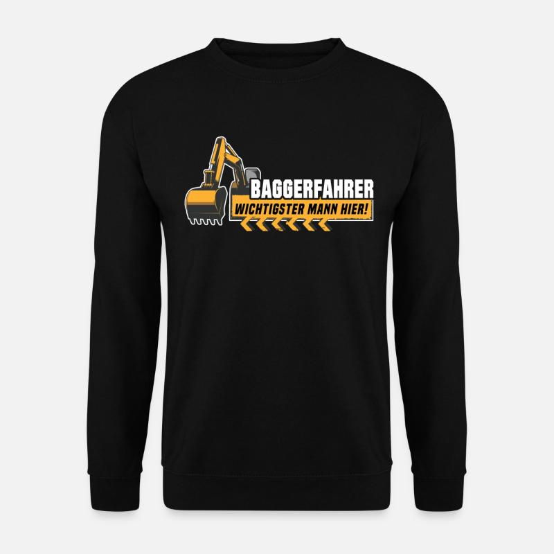 Baggerfahrer Bagger - Unisex Pullover - Schwarz