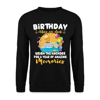 Croisière anniversaire Croisière d’anniversaire - Sweat-shirt Unisexe - noir - Devant - Alina (178cm) & Michal (187cm)