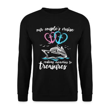 Couple de croisière - Sweat-shirt Unisexe - noir - Devant - Alina (178cm) & Michal (187cm)