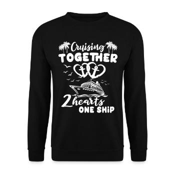 Cruise Ship Couple Cruise - Unisex Sweatshirt - black - Front - Alina (178cm) & Michal (187cm)