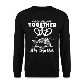 Cruise Ship Couple Cruise - Unisex Sweatshirt - black - Front - Alina (178cm) & Michal (187cm)