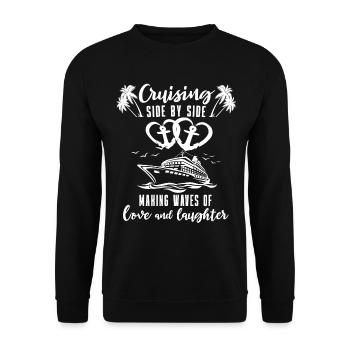 Cruise Ship Couple Cruise - Unisex Sweatshirt - black - Front - Alina (178cm) & Michal (187cm)