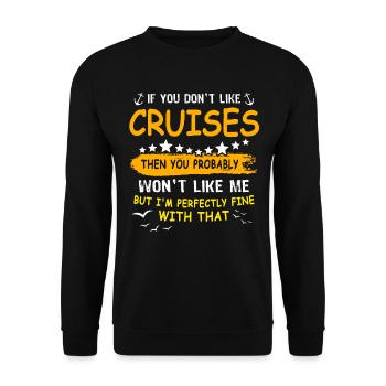 Cruise Sea Voyage Family Cruise - Unisex Sweatshirt - black - Front - Alina (178cm) & Michal (187cm)