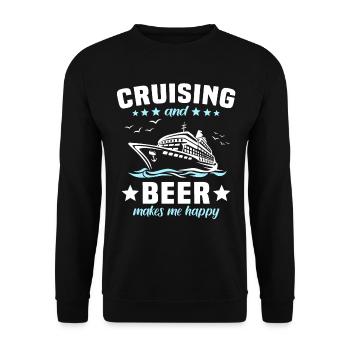 Bière de croisière - Sweat-shirt Unisexe - noir - Devant - Alina (178cm) & Michal (187cm)