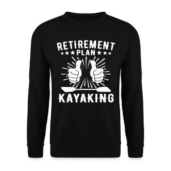 Kayaking Kayak - Unisex Pullover - Schwarz - Vorne - Alina (178cm) & Michal (187cm)