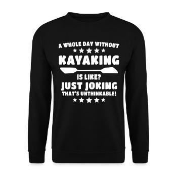 Kayaking Kayak - Unisex Pullover - Schwarz - Vorne - Alina (178cm) & Michal (187cm)