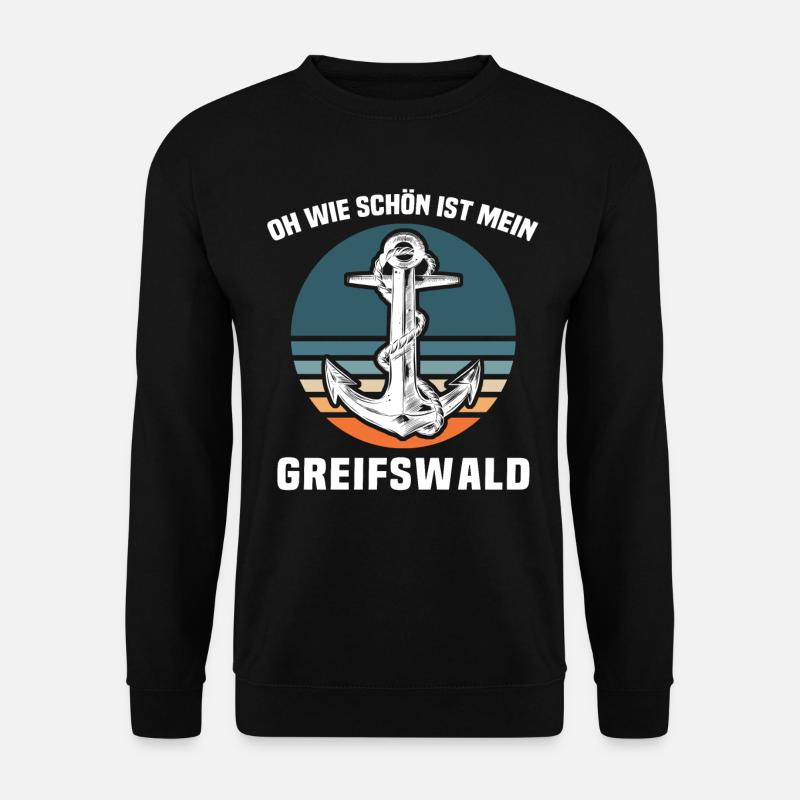 Greifswald Sprüche Greifswalder Spruch - Unisex Pullover - Schwarz
