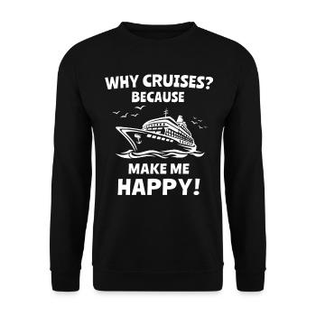 Kreuzfahrt Kreuzfahrtreise Kreuzfahrtschiff - Unisex Pullover - Schwarz - Vorne - Alina (178cm) & Michal (187cm)