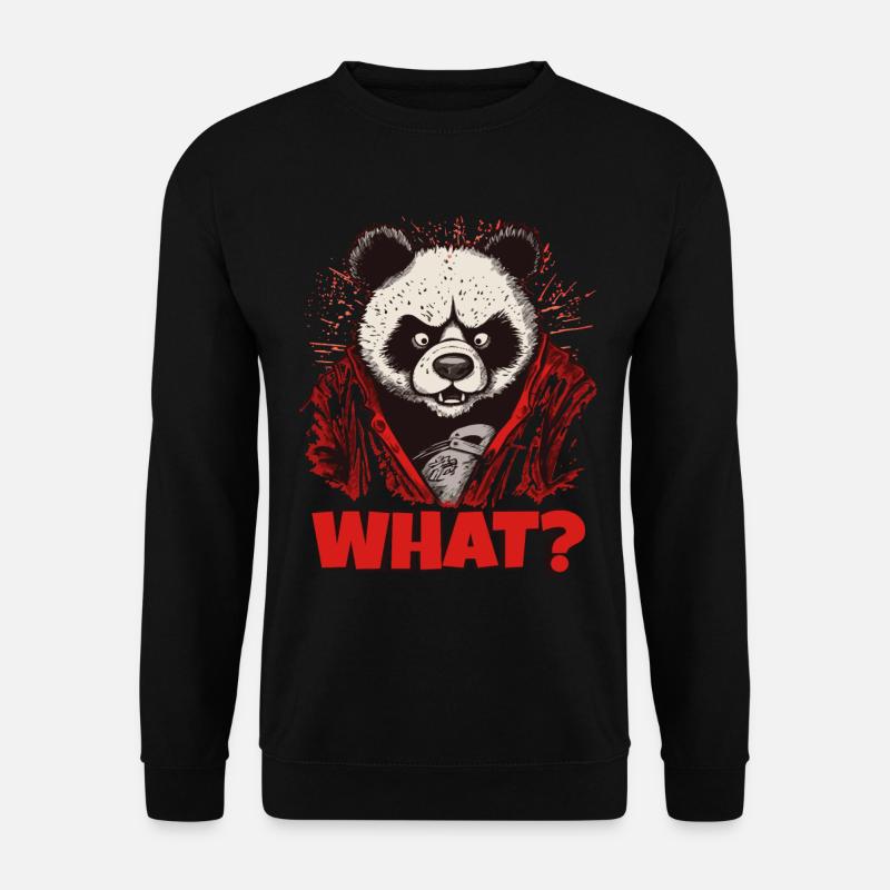 Wütender Pandabär - Unisex Pullover - Schwarz