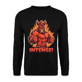 Muscular Beast: Intense - Unisex Sweatshirt - black - Front - Alina (178cm) & Michal (187cm)