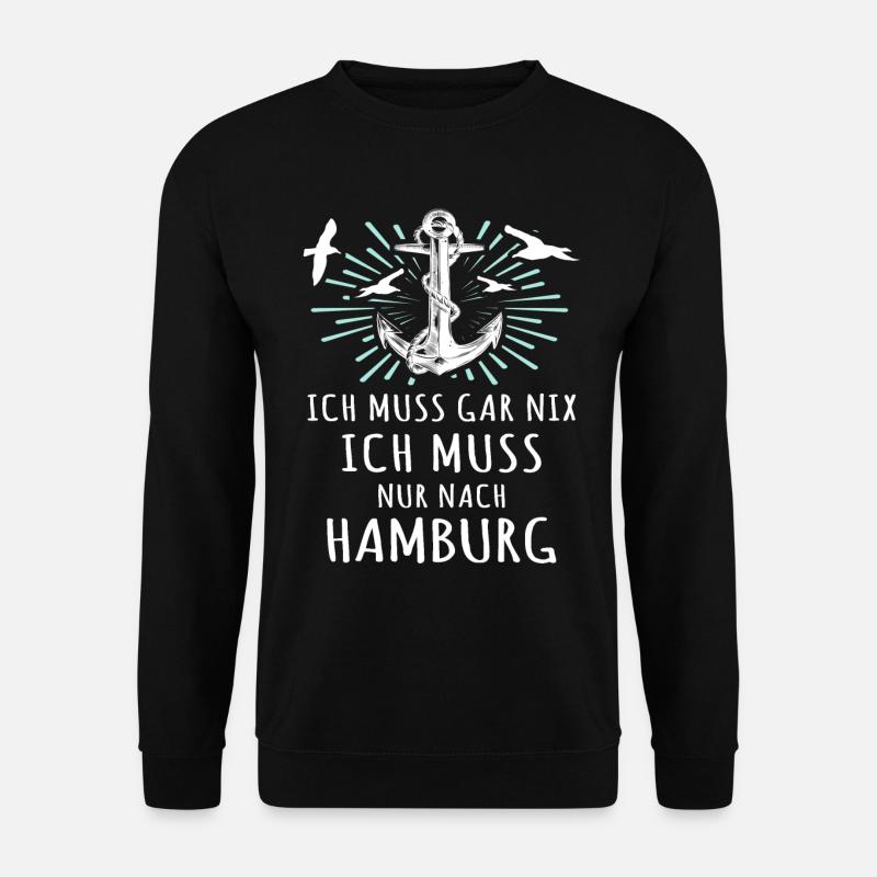 Hamburg - Unisex Pullover - Schwarz