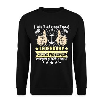 Cruise Ship Cruise - Unisex Sweatshirt - black - Front - Alina (178cm) & Michal (187cm)