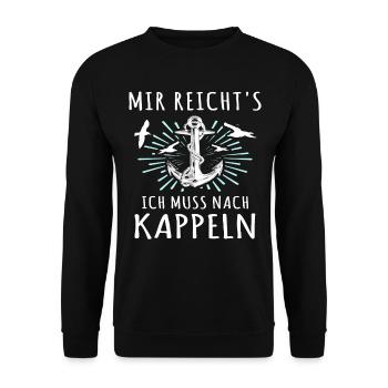 Kappeln Sprüche Kappelner - Unisex Pullover - Schwarz - Vorne - Alina (178cm) & Michal (187cm)