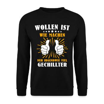 Machen Wollen - Unisex Pullover - Schwarz - Vorne - Alina (178cm) & Michal (187cm)