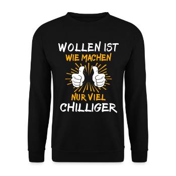Machen Wollen - Unisex Pullover - Schwarz - Vorne - Alina (178cm) & Michal (187cm)