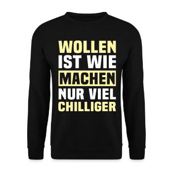 Machen Wollen - Unisex Pullover - Schwarz - Vorne - Alina (178cm) & Michal (187cm)