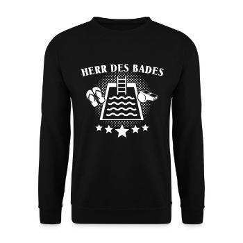 Schwimmmeister Bademeister - Unisex Pullover - Schwarz - Vorne - Alina (178cm) & Michal (187cm)