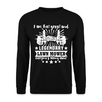 Tondeuse robot - Sweat-shirt Unisexe - noir - Devant - Alina (178cm) & Michal (187cm)