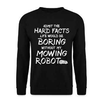 Tondeuse robot - Sweat-shirt Unisexe - noir - Devant - Alina (178cm) & Michal (187cm)