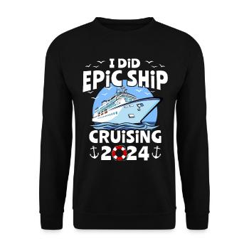 Croisière 2024 Navire de croisière - Sweat-shirt Unisexe - noir - Devant - Alina (178cm) & Michal (187cm)