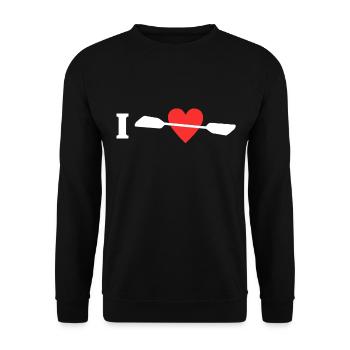 Kayak I Love Kayaking - Unisex Pullover - Schwarz - Vorne - Alina (178cm) & Michal (187cm)