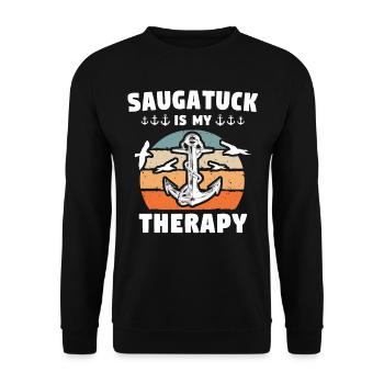 Saugatuck - Unisex Sweatshirt - black - Front - Alina (178cm) & Michal (187cm)