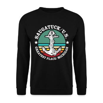 Saugatuck - Unisex Sweatshirt - black - Front - Alina (178cm) & Michal (187cm)