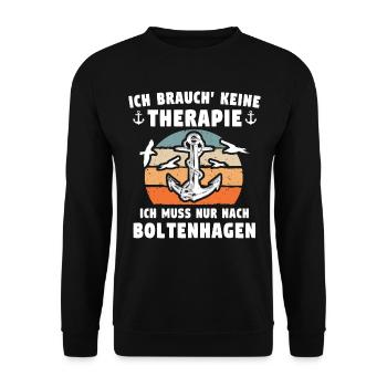 Boltenhagen Sprüche - Unisex Pullover - Schwarz - Vorne - Alina (178cm) & Michal (187cm)