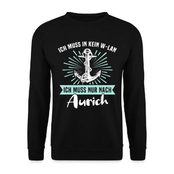Aurich Sprüche - Unisex Pullover - Schwarz - Vorne - Alina (178cm) & Michal (187cm)