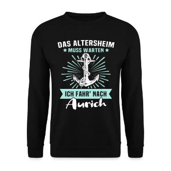 Aurich Sprüche - Unisex Pullover - Schwarz - Vorne - Alina (178cm) & Michal (187cm)