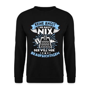 Schwimmmeister - Unisex Pullover - Schwarz - Vorne - Alina (178cm) & Michal (187cm)