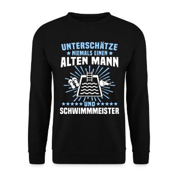 Schwimmmeister - Unisex Pullover - Schwarz - Vorne - Alina (178cm) & Michal (187cm)