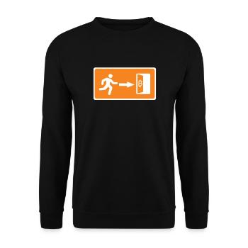 Witziges Bitcoin, Bitcoiner, Bitcoin Only Geschenk - Unisex Pullover - Schwarz - Vorne - Alina (178cm) & Michal (187cm)