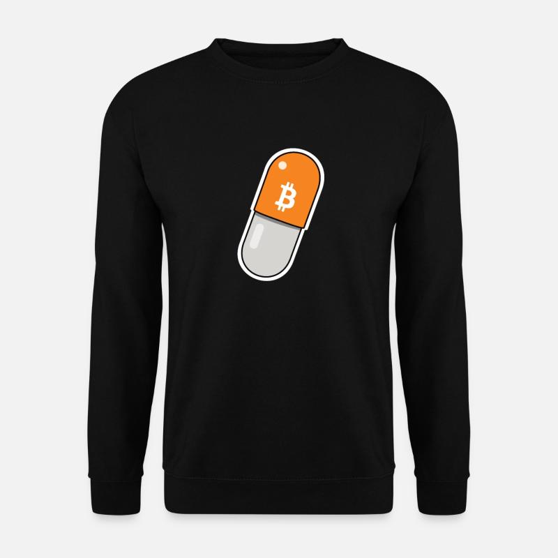 Orange Pill - Bitcoin, Bitcoiner Geschenkidee - Unisex Pullover - Schwarz