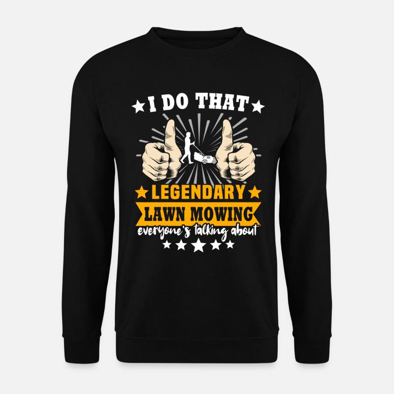 Rasenmäher Legende - Unisex Pullover - Schwarz