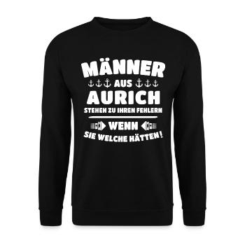 Aurich Auricher - Unisex Pullover - Schwarz - Vorne - Alina (178cm) & Michal (187cm)