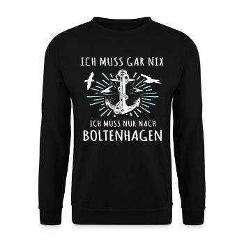 Boltenhagen Sprüche - Unisex Pullover - Schwarz - Vorne - Alina (178cm) & Michal (187cm)
