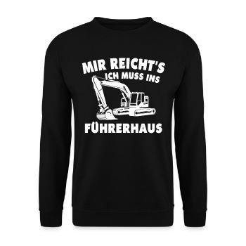 Baggerführer Geschenk - Unisex Pullover - Schwarz - Vorne - Alina (178cm) & Michal (187cm)
