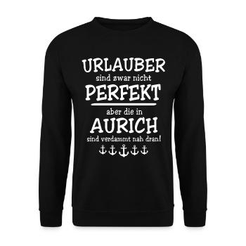 Aurich Sprüche - Unisex Pullover - Schwarz - Vorne - Alina (178cm) & Michal (187cm)