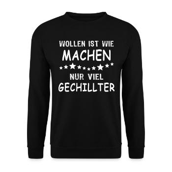 Machen Wollen - Unisex Pullover - Schwarz - Vorne - Alina (178cm) & Michal (187cm)