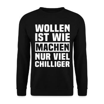 Machen Humor Wollen - Unisex Pullover - Schwarz - Vorne - Alina (178cm) & Michal (187cm)