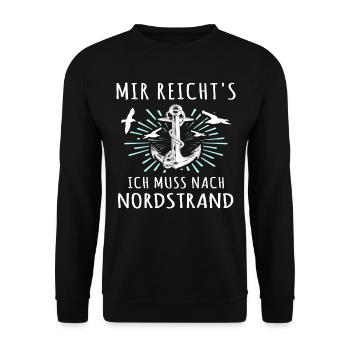 Nordstrand Sprüche - Unisex Pullover - Schwarz - Vorne - Alina (178cm) & Michal (187cm)