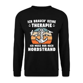 Nordstrand Sprüche - Unisex Pullover - Schwarz - Vorne - Alina (178cm) & Michal (187cm)