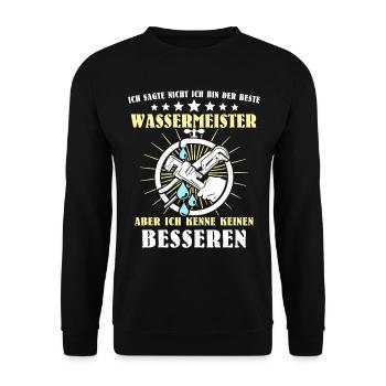 Bester Wassermeister - Unisex Pullover - Schwarz - Vorne - Alina (178cm) & Michal (187cm)