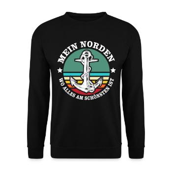 Norden Urlaub - Unisex Pullover - Schwarz - Vorne - Alina (178cm) & Michal (187cm)