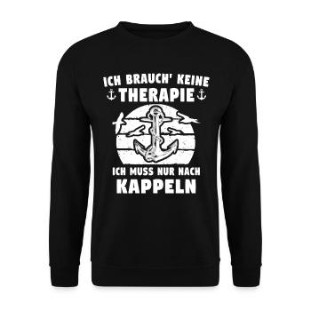 Kappeln Sprüche Kappelner - Unisex Pullover - Schwarz - Vorne - Alina (178cm) & Michal (187cm)
